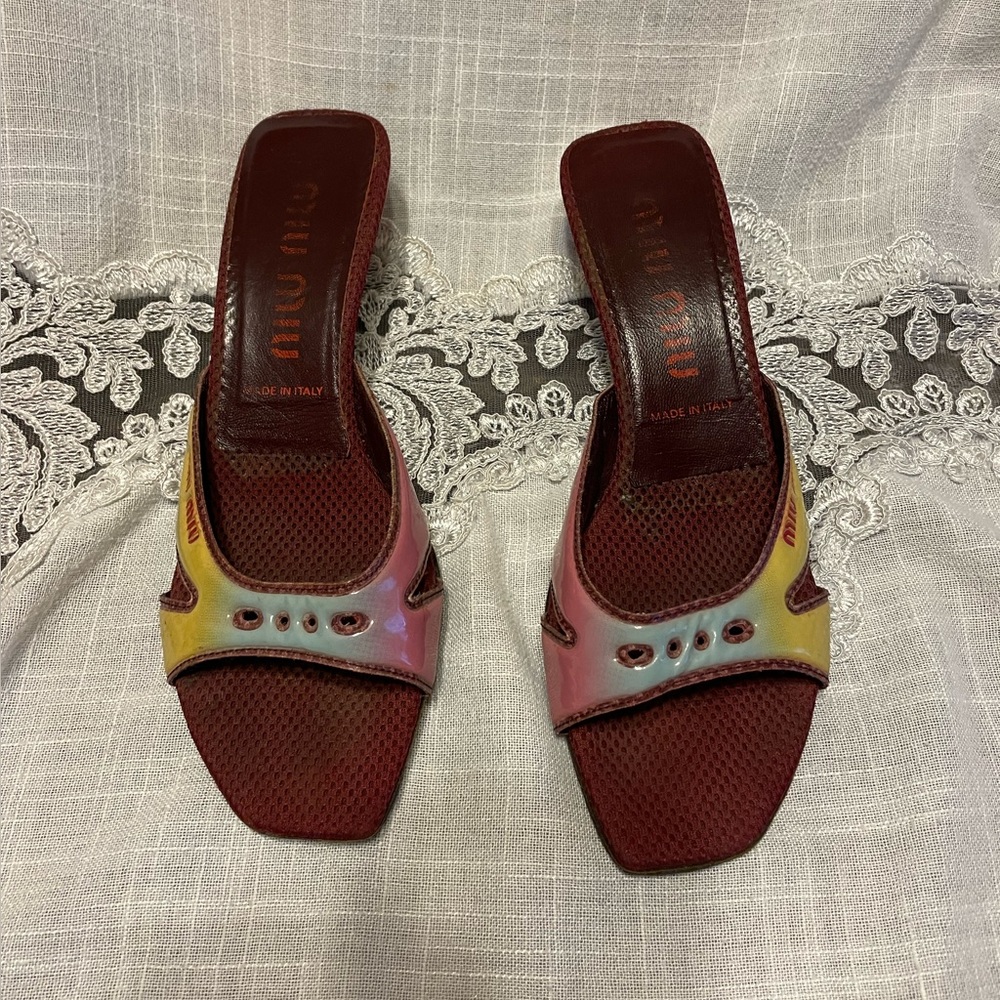 Miu Miu Mesh Sandals - Picture 2 of 9